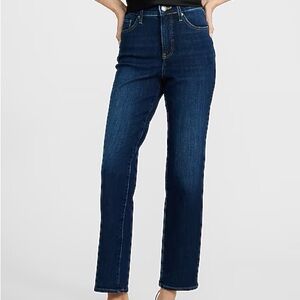 Express High Rise Straight Ankle Jean 10